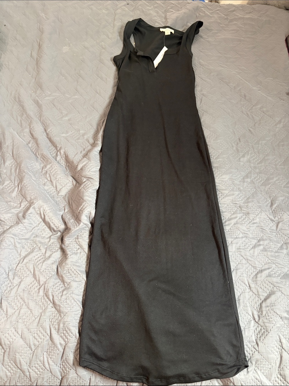Sleeveless Black Maxi Dress with Scoop Neck